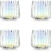 Habitat Iridescent Lustre Set Of 4 Fluted Tumblers -Habitat 9538119 R Z001A