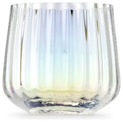 Habitat Iridescent Lustre Set Of 4 Fluted Tumblers -Habitat 9538119 R Z002A