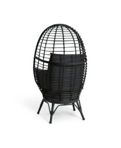 Habitat Kora Rattan Effect Garden Egg Chair - Black -Habitat 9539060 R Z003A