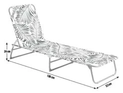 Habitat Global Leaf Folding Sun Lounger - Green -Habitat 9545047 R E001