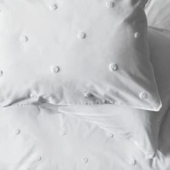 Habitat Tufted Spot White Bedding Set - Single -Habitat 9545607 R Z003A