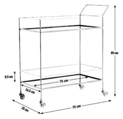 Habitat Monroe Drinks Trolley - Black -Habitat 9547801 R E001