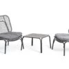 Habitat Nora 2 Seater Metal Garden Bistro Set - Grey 1 Habitat Nora 2 Seater Metal Garden Bistro Set - Grey -Habitat 9548415 R Z001A