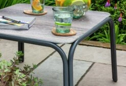 Habitat Nora 2 Seater Metal Garden Bistro Set - Grey -Habitat 9548415 R Z005C