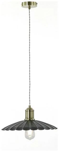 Habitat Pixie Pewter Metal Pendant Light - Nickel Finish -Habitat 9551835 R Z002A