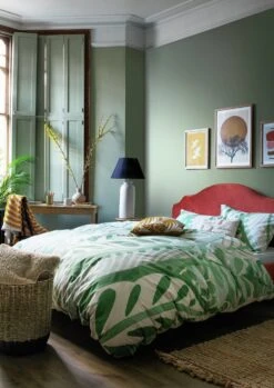 Habitat Cotton 180TC Maxi Leaf Green Bedding Set - Single -Habitat 9555374 R Z005C