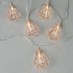 Habitat Warm White Geo Pendant Solar LED String Lights -Habitat 9559521 R Z001A