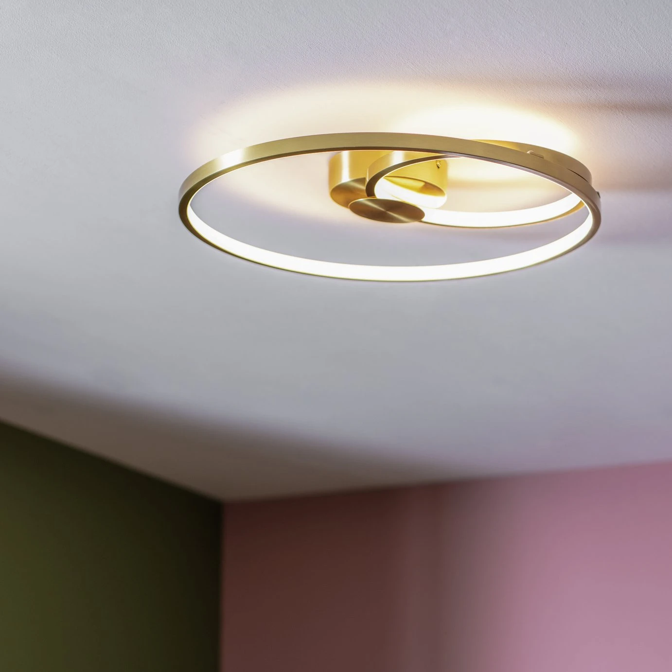 Habitat Pill Metal LED Flush Ceiling Light - Brushed Brass 3 Habitat Pill Metal LED Flush Ceiling Light - Brushed Brass