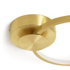 Habitat Pill Metal LED Flush Ceiling Light - Brushed Brass 10 Habitat Pill Metal LED Flush Ceiling Light - Brushed Brass -Habitat 9559851 R Z003A