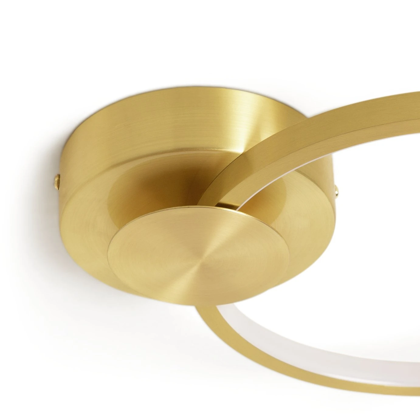 Habitat Pill Metal LED Flush Ceiling Light - Brushed Brass 6 Habitat Pill Metal LED Flush Ceiling Light - Brushed Brass - Image 4