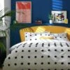 Habitat Cotton Tufted Spot White & Black Bedding Set -Single -Habitat 9560651 R Z001A