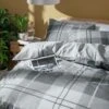 Habitat Check Charcoal Grey Bedding Set - Single -Habitat 9561155 R Z001A