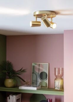 Habitat 3 Light Spotlight Plate - Brass -Habitat 9563366 R Z002C