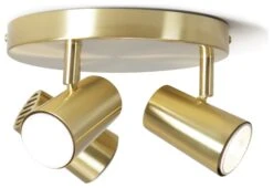 Habitat 3 Light Spotlight Plate - Brass -Habitat 9563366 R Z006A
