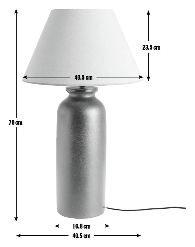 Habitat Hashi Ceramic Table Lamp - Black & Beige 5 Habitat Hashi Ceramic Table Lamp - Black & Beige - Image 3