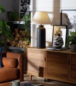 Habitat Hashi Ceramic Table Lamp - Black & Beige 19 Habitat Hashi Ceramic Table Lamp - Black & Beige -Habitat 9563603 R Z002C