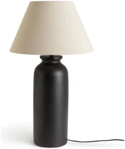 Habitat Hashi Ceramic Table Lamp - Black & Beige 17 Habitat Hashi Ceramic Table Lamp - Black & Beige -Habitat 9563603 R Z006A