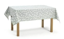 Habitat Spot Wipe Clean Tablecloth - Grey And White -Habitat 9566710 R Z002A