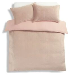 Habitat Pinsonic Velvet Plain Pink Bedding Set - Double -Habitat 9570311 R Z002A