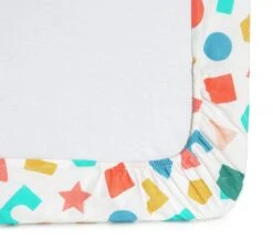 Habitat Kids Colourful Shapes 2 Pack Fitted Sheets - Cot -Habitat 9571310 R Z004A