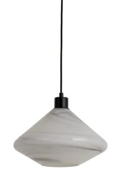 Habitat Lati Marble Glass Pendant - Black & White -Habitat 9573569 R Z002C