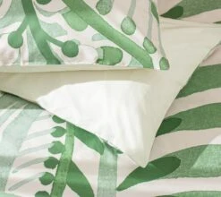 Habitat Cotton 180TC Maxi Leaf Green Bedding Set - Double -Habitat 9576119 R Z003A