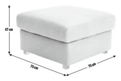 Habitat Florence Leather Ottoman Footstool - Tan -Habitat 9576267 R E001