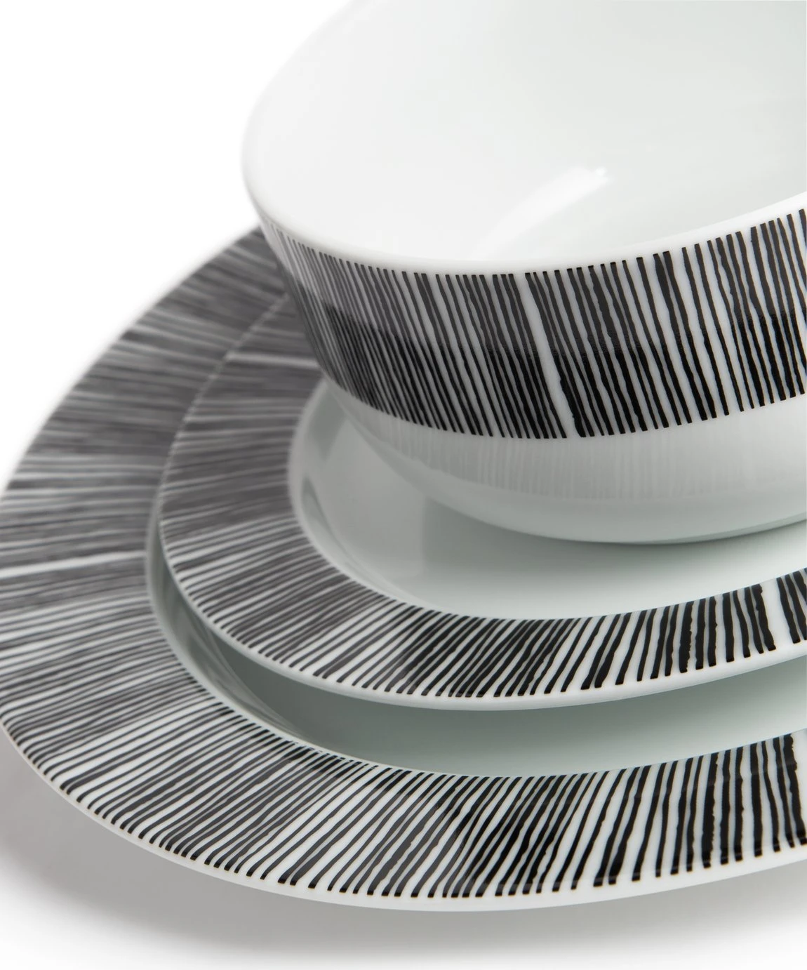 Habitat Black Dash 12 Piece Porcelain Dinner Set 9 Habitat Black Dash 12 Piece Porcelain Dinner Set - Image 7