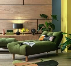 Habitat Kota Fabric Corner Chaise Sofa Bed - Green -Habitat 9576896 R Z001C