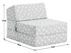 Habitat Kids Grey Stars Chair Bed -Habitat 9577596 R E001