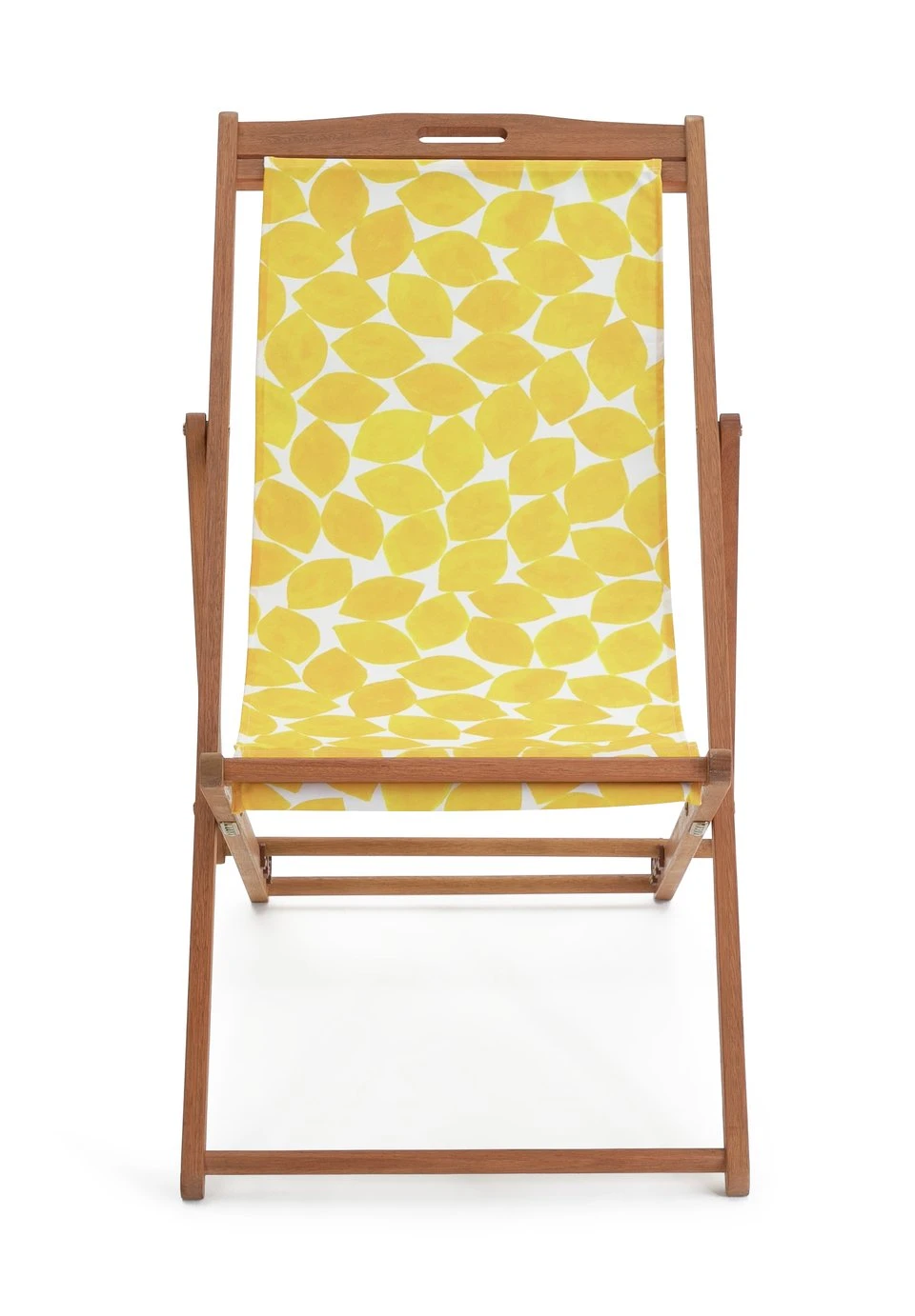 Habitat Folding Wooden Garden Deck Chair - Yellow 7 Habitat Folding Wooden Garden Deck Chair - Yellow - Image 5