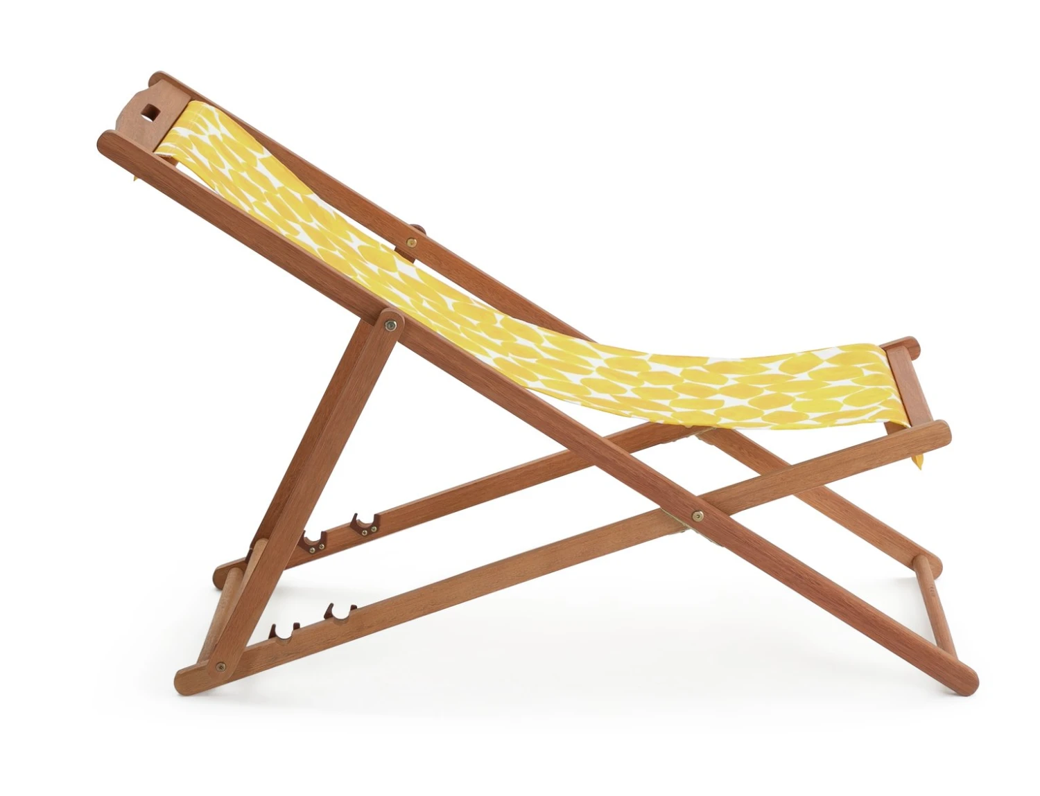 Habitat Folding Wooden Garden Deck Chair - Yellow 8 Habitat Folding Wooden Garden Deck Chair - Yellow - Image 6