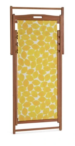 Habitat Folding Wooden Garden Deck Chair - Yellow 19 Habitat Folding Wooden Garden Deck Chair - Yellow -Habitat 9578227 R Z006A
