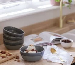 Habitat Evora 4 Piece Stoneware Cereal Bowl - Green -Habitat 9578557 R Z001C