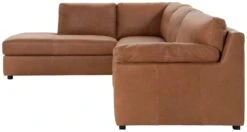 Habitat Florence Leather Left Hand Corner Chaise Sofa - Tan -Habitat 9578746 R Z003A