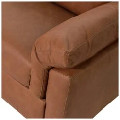 Habitat Florence Leather Left Hand Corner Chaise Sofa - Tan -Habitat 9578746 R Z005A