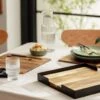 Habitat Set Of 4 Wooden Placemats With Tray 1 Habitat Set Of 4 Wooden Placemats With Tray -Habitat 9581317 R Z001A