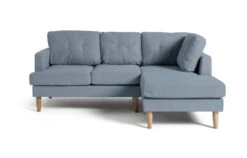 Habitat Joshua Fabric Right Hand Corner Chaise Sofa - Blue -Habitat 9581812 R Z003A