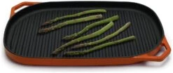 Habitat Large Cast Iron Grill Pan - Orange