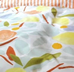 Habitat Panel Stripe Print Multicolour Bedding Set - Single -Habitat 9584297 R Z002C