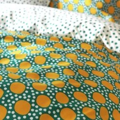 Habitat Sunburst Geo Green & Mustard Bedding Set - Single -Habitat 9588042 R Z005A