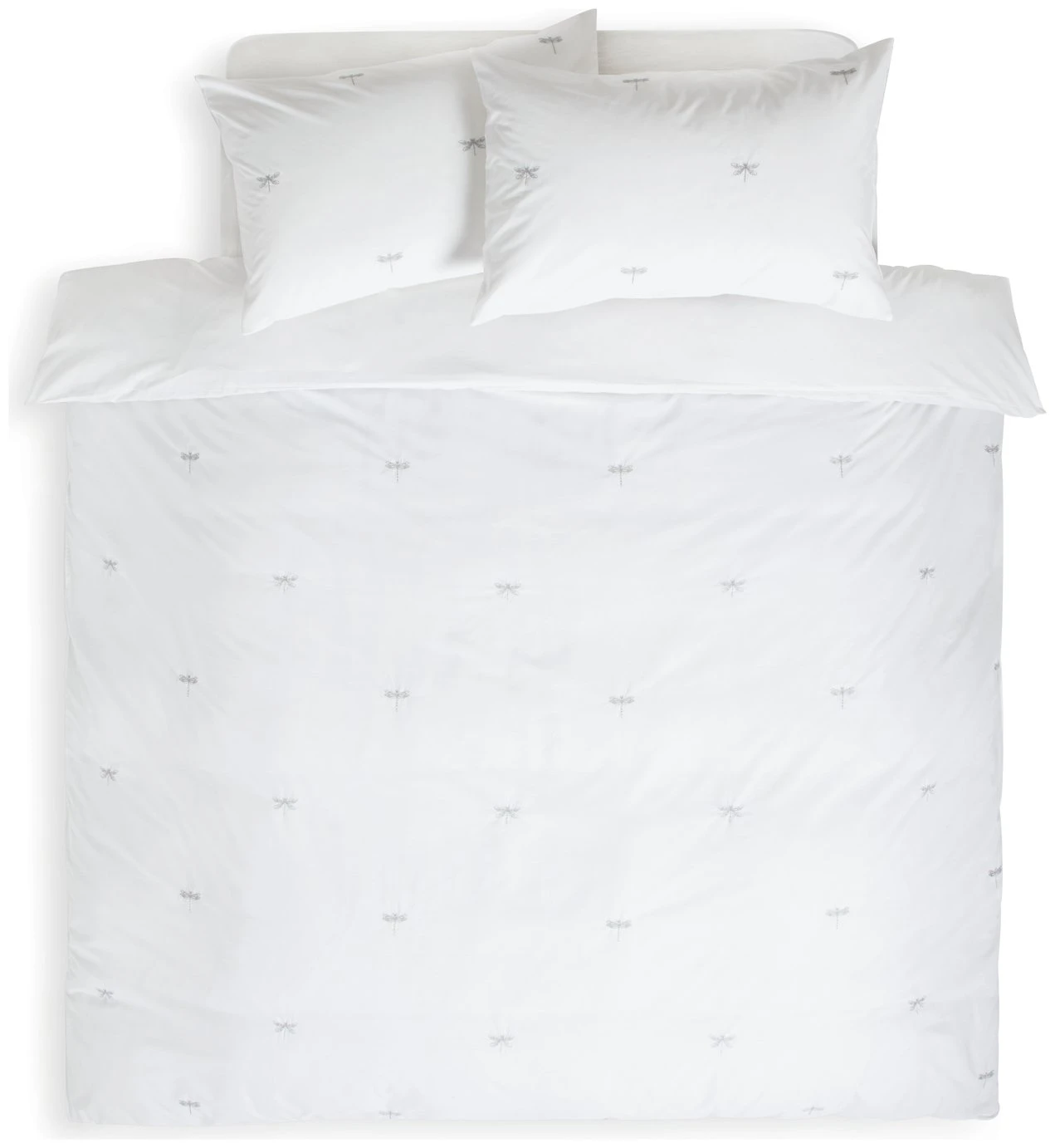 Habitat Dragonfly Embroidered White Bedding Set - Single 5 Habitat Dragonfly Embroidered White Bedding Set - Single - Image 3
