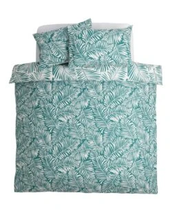 Habitat Abstract Green Leaf & White Bedding Set - Single -Habitat 9593226 R Z001A