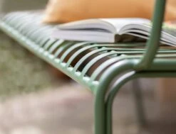 Habitat Indu 2 Seater Metal Garden Bench - Green -Habitat 9598070 R Z002C