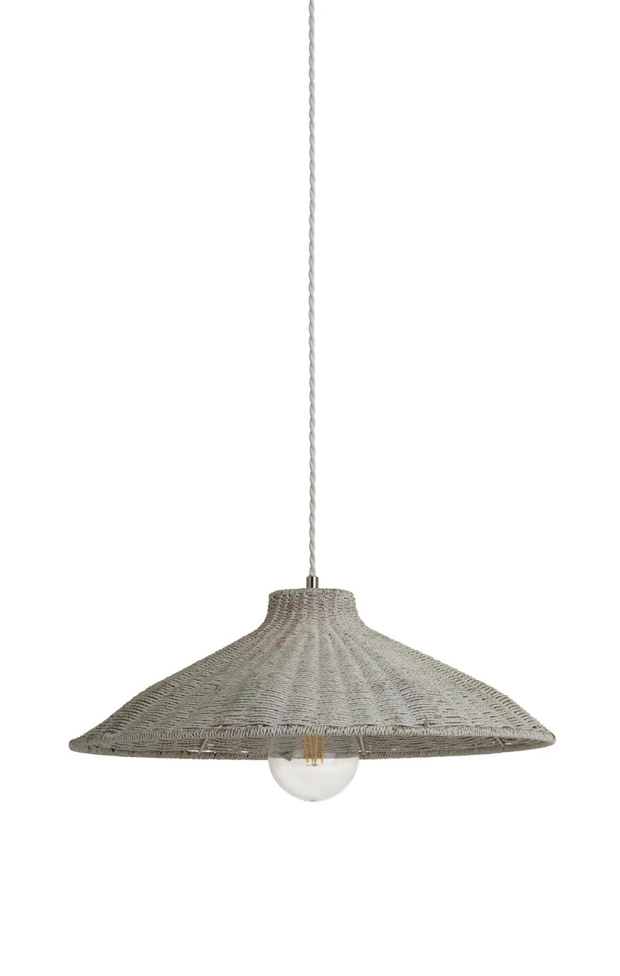 Habitat Apus Rattan Pendant - Whitewash 4 Habitat Apus Rattan Pendant - Whitewash - Image 2