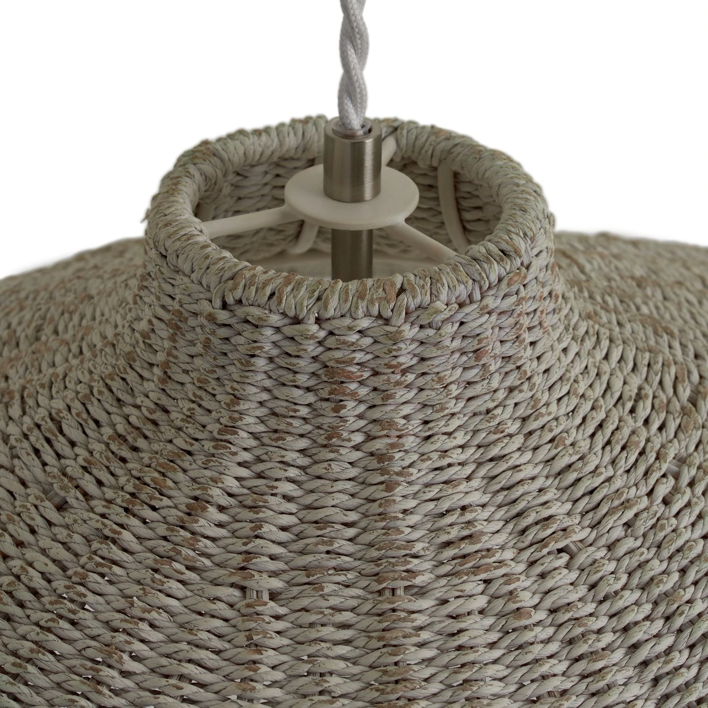 Habitat Apus Rattan Pendant - Whitewash 6 Habitat Apus Rattan Pendant - Whitewash - Image 4