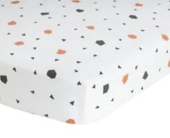 Habitat Kids Cotton Geo Shapes Pack Of 2 Fitted Sheet - Cot -Habitat 9605877 R Z001A