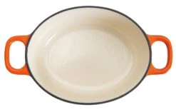 Habitat 2.4Litre Oval Cast Iron Casserole Dish - Orange -Habitat 9606766 R Z002A