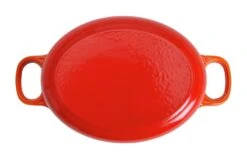 Habitat 2.4Litre Oval Cast Iron Casserole Dish - Orange -Habitat 9606766 R Z004A
