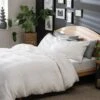 Habitat Cotton Waffle Plain White Bedding Set - Single -Habitat 9607064 R Z001A